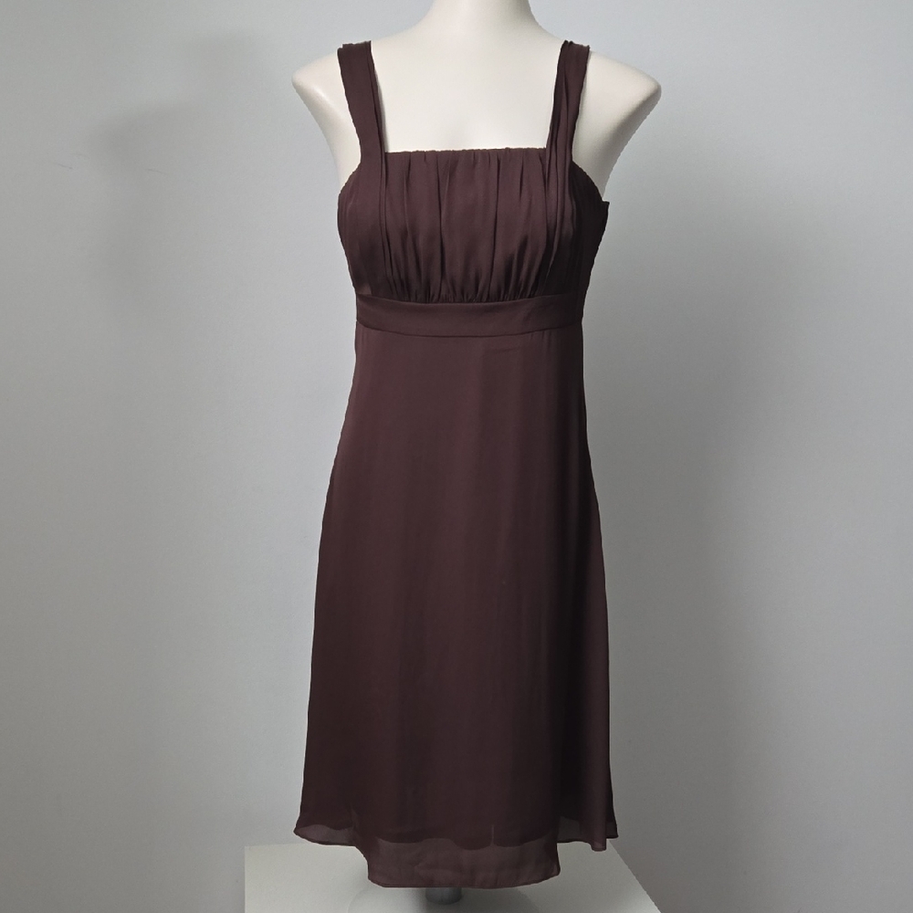 90s Style Chocolate Brown Slip Dress (S)